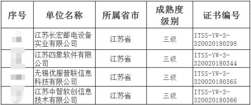 江苏新世纪成功助力四家企业通过ITSS运维能力成熟度符合性评估